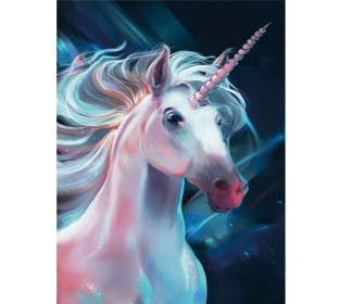 Алмазная мозаика 15х20 СКАЗОЧНЫЙ ЕДИНОРОГ (19 цветов)