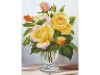 Алмазная мозаика 15х20 ЧАЙНЫЕ РОЗЫ (20 цветов)