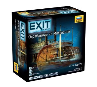 Настольная игра ZVEZDA "EXIT-КВЕСТ. Ограбление на Миссисипи"