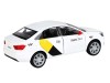 Машина "АВТОПАНОРАМА" Яндекс.Такси  LADA VESTA, белый, 1/24, в/к 24,5*12,5*10,5 см