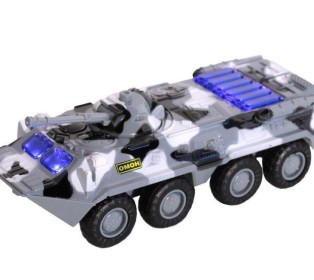 Танк "АВТОПАНОРАМА" "ОМОН", хаки, 1/54, инерция, свет, звук, в/к 17*8*6,5 см