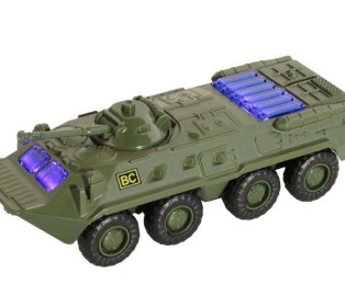 Танк "АВТОПАНОРАМА" хаки, 1/54, инерция, свет, звук, в/к 17*8*6,5 см