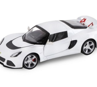 Машина "АВТОПАНОРАМА" Lotus Exige S, белый, 1/22, свет, звук, в/к 24,5*12,5*10,5 см