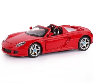 Машина "АВТОПАНОРАМА" Porsche Carrera GT, красный, 1/24, свет, звук, в/к 24,5*12,5*10,5 см