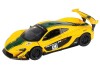 Машина "АВТОПАНОРАМА" Mclaren P1™ GTR, желтый, 1/32, свет, звук, инерция, в/к 17,5*12,5*6,5 см