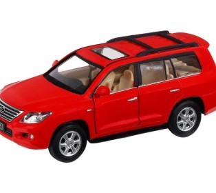 Машина "АВТОПАНОРАМА" Lexus LX570, красный, 1/32, свет, звук, инерция, в/к 17,5*13,5*9 см