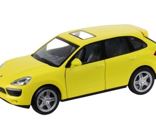 Машина "АВТОПАНОРАМА" Porsche Cayenne S, желтый, 1/32, свет, звук, инерция, в/к 17,5*13,5*9 см