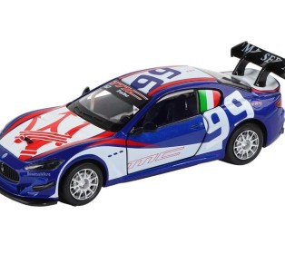 Машина "АВТОПАНОРАМА" Maserati Gran Turismo MC GT4, синий, 1/32, свет, звук, в/к 17,5*13,5*9 см