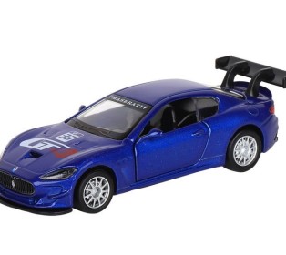 Машина "АВТОПАНОРАМА" Maserati Gran Turismo MC GT4, синий, 1/43, инерция, в/к 17,5*12,5*6,5 см