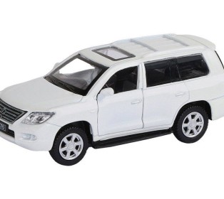 Машина "АВТОПАНОРАМА" Lexus LX570, белый, 1/43, инерция, в/к 17,5*12,5*6,5 см