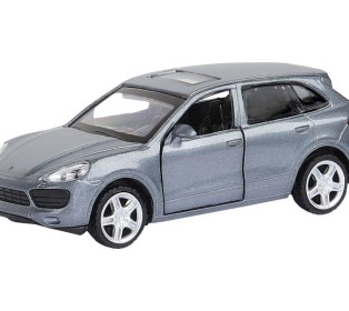 Машина "АВТОПАНОРАМА" Porsche Cayenne S, серый перламутр, 1/43, инерция, в/к 17,5*12,5*6,5 см