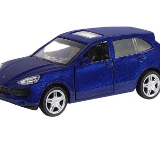 Машина "АВТОПАНОРАМА" Porsche Cayenne S, синий перламутр, 1/43, инерция, в/к 17,5*12,5*6,5 см