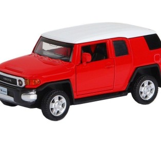 Машина "АВТОПАНОРАМА" Toyota FJ Cruiser, красный, 1/43, инерция, в/к 17,5*12,5*6,5 см
