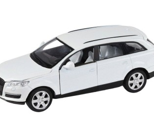 Машина "АВТОПАНОРАМА" Audi Q7, белый, 1/32, свет, звук, инерция, в/к 17,5*13,5*9 см