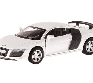 Машина "АВТОПАНОРАМА" Audi R8 GT, белый металлик, 1/43, инерция, в/к 17,5*12,5*6,5 см