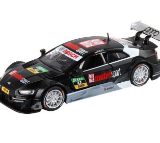 Машина "АВТОПАНОРАМА" Audi RS 5 DTM, черный матовый, 1/32, свет, звук, инерция, в/к 17,5*13,5*9 см