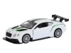 Машина "АВТОПАНОРАМА" Bentley Continental GT3, белый, 1/43, инерция, в/к 17,5*12,5*6,5 см