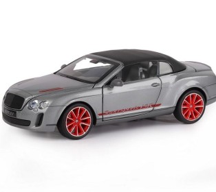 Машина "АВТОПАНОРАМА" Bentley Continental Supersports ISR, серый мет, 1/24, в/к 24,5*12,5*10,5 см