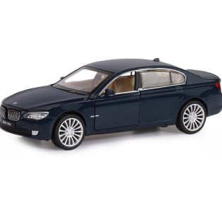 Машина "АВТОПАНОРАМА" BMW 760LI, синий, 1/34, свет, звук, инерция, в/к 17,5*13,5*9 см