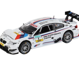 Машина "АВТОПАНОРАМА" BMW M3 DTM, белый, 1/32, свет, звук, инерция, в/к 17,5*13,5*9 см