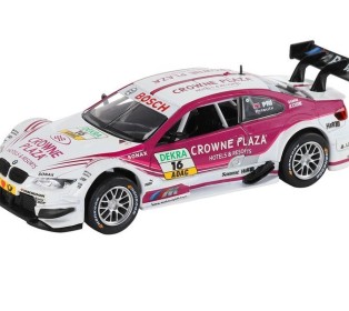 Машина "АВТОПАНОРАМА" BMW M3 DTM, белый-розовый, 1/32, свет, звук, инерция, в/к 17,5*13,5*9 см