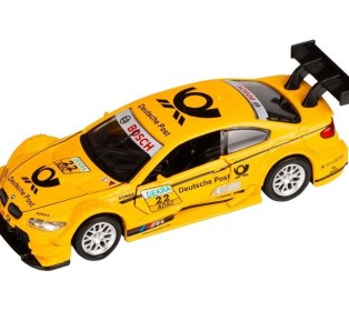 Машина "АВТОПАНОРАМА" BMW M3 DTM, желтый, 1/42, инерция, в/к 17,5*12,5*6,5 см