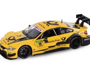 Машина "АВТОПАНОРАМА" BMW M4, желтый, 1/24, свет, звук, в/к 24,5*12,5*10,5 см