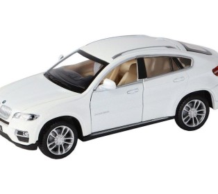 Машина "АВТОПАНОРАМА" BMW X6, белый, 1/32 , свет, звук, инерция, в/к 17,5*13,5*9 см