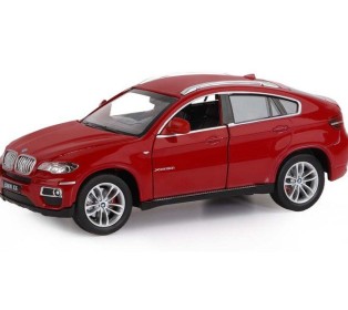 Машина "АВТОПАНОРАМА" BMW X6, бордовый, 1/26, в/к 24,5*12,5*10,5 см