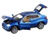 Машина "АВТОПАНОРАМА" BMW X6, синий, 1/32, свет, звук, инерция, в/к 17,5*13,5*9 см