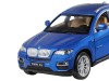 Машина "АВТОПАНОРАМА" BMW X6, синий, 1/32, свет, звук, инерция, в/к 17,5*13,5*9 см