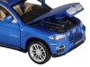 Машина "АВТОПАНОРАМА" BMW X6, синий, 1/32, свет, звук, инерция, в/к 17,5*13,5*9 см