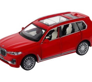 Машина "АВТОПАНОРАМА" BMW X7, красный, 1/32, свет, звук, инерция, в/к 17,5*13,5*9 см