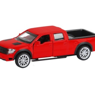 Машина "АВТОПАНОРАМА" Ford F-150 SVT Raptor-2, красный, 1/52, инерция, в/к 17,5*12,5*6,5 см