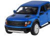 Машина "АВТОПАНОРАМА" Ford F-150 SVT Raptor, синий, 1/34, свет, звук, инерция, в/к 20*10*11 см