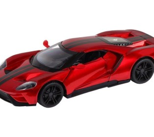 Машина "АВТОПАНОРАМА" Ford GT, красный, 1/32, свет, звук, инерция, в/к 17,5*12,5*6,5 см