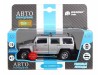 Машина "АВТОПАНОРАМА" Hummer H3, серебряный, 1/32, свет, звук, инерция, в/к 17,5*13,5*9 см