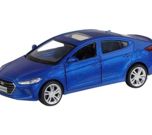 Машина "АВТОПАНОРАМА" HYUNDAI ELANTRA, синий, 1/40, инерция, в/к 17,5*12,5*6,5 см