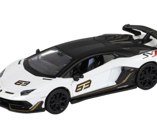 Машина "АВТОПАНОРАМА" Lamborghini SVJ, белый, 1/32, свет, звук, инерция, в/к 17,5*12,5*6,5 см