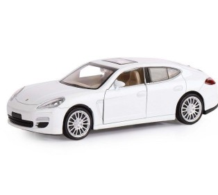 Машина "АВТОПАНОРАМА" Porsche Panamera S, белый, 1/32, свет, звук, инерция, в/к 17,5*13,5*9 см