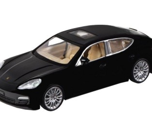 Машина "АВТОПАНОРАМА" Porsche Panamera S, черный, 1/32, свет, звук, инерция, в/к 17,5*13,5*9 см