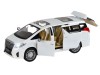 Машина "АВТОПАНОРАМА" Toyota Alphard, белый, 1/29, свет, звук, инерция, в/к 20*10*11 см