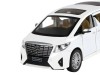 Машина "АВТОПАНОРАМА" Toyota Alphard, белый, 1/29, свет, звук, инерция, в/к 20*10*11 см