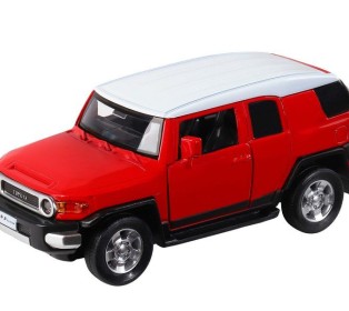 Машина "АВТОПАНОРАМА" Toyota FJ Cruiser, красный, 1/32, свет, звук, инерция, в/к 17,5*13,5*9 см
