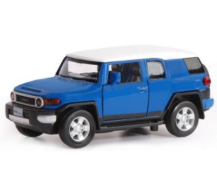 Машина "АВТОПАНОРАМА" Toyota FJ Cruiser, синий, 1/32, свет, звук, инерция, в/к 17,5*13,5*9 см