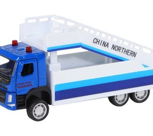Машина "АВТОПАНОРАМА" VOLVO FM "Пассажирский трап", синий, 1/72, инерция, в/к 17,5*13*6,5 см