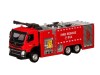 Машина "АВТОПАНОРАМА" Volvo пожарная машина, красный, 1/50, свет, звук, в/к 28*14*10 см