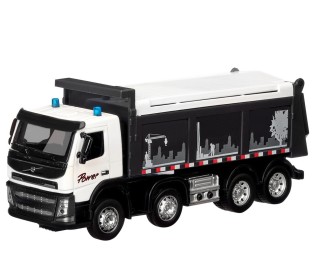 Машина "АВТОПАНОРАМА" Volvo самосвал, белый, 1/50, свет, звук, в/к 28*14*10 см