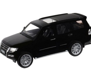 Машина "АВТОПАНОРАМА" Mitsubishi Pajero 4WD Tubro, черный, 1/33, свет, звук, в/к 17,5*13,5*9 см