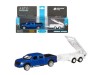 Машина "АВТОПАНОРАМА" Ford F-150 c прицепом с дорожными знаками, 1/43, инерция, в/к